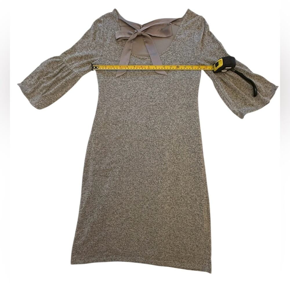 White House Black Market Bowback Sweater Knit Shift Dress Gray Size XXS - Picture 11 of 16
